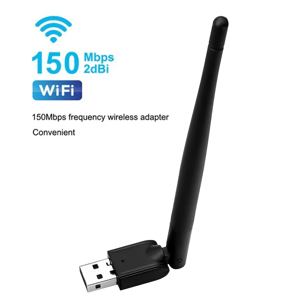 

Mini USB WiFi Adapter 150Mbps Wireless Network Card USB Dongle WiFi Receiver External Antenna LAN Adapter for PC Laptop