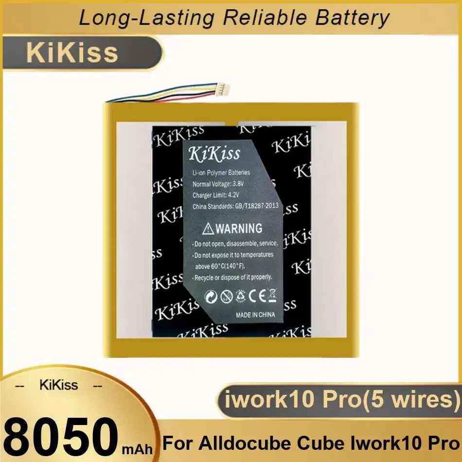 

8050Mah Tablet Battery For Alldocube Cube Iwork10 Pro 5 Wires High-Capacity Good Low-Temperature Performance