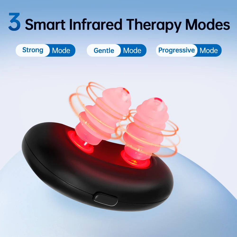 

Portable Rhinitis Laser Therapy Device 630-650nm Infrared Sinus Relief with 3 Modes & 4 Silicone Tips for Nasal Congestion Treat