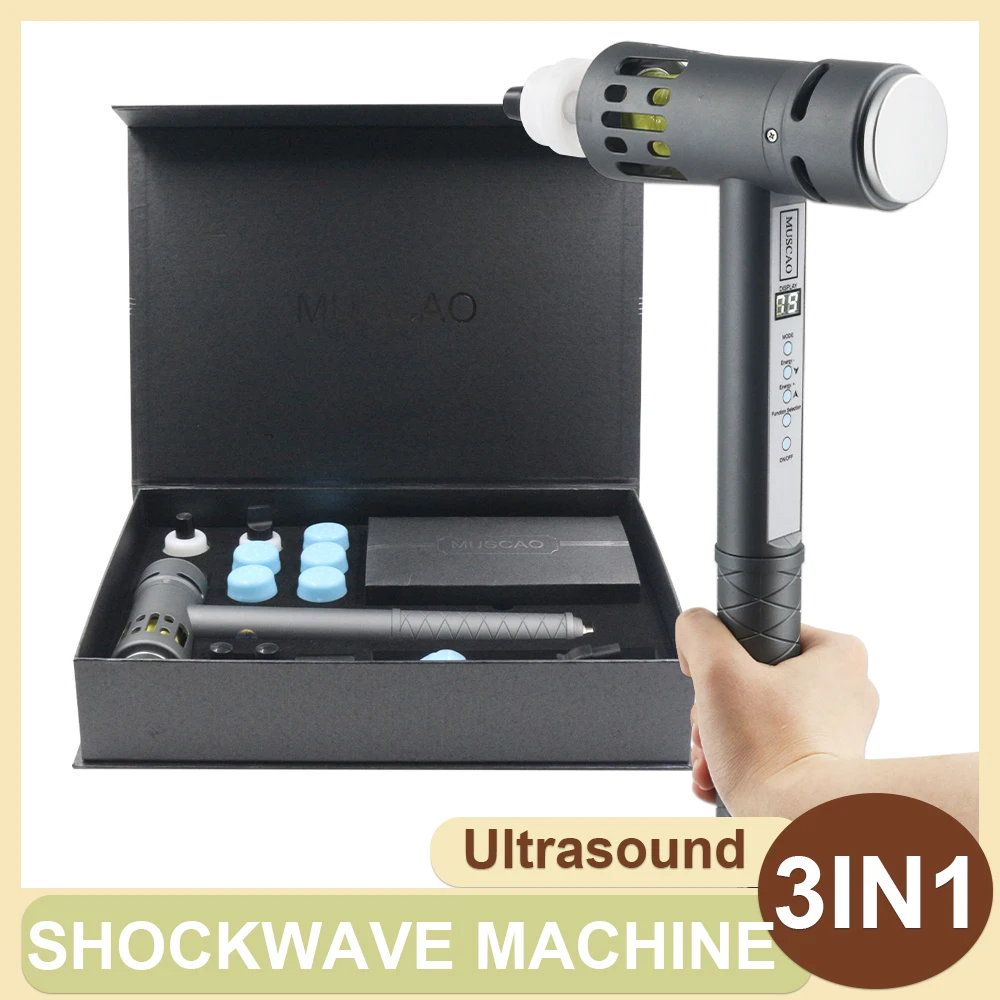 New Shockwave Therapy Machine Health Care Ultrasound Physiothrapy For ED Treatment Muscle Pain Relief 3 In 1 Chiropractic Tool