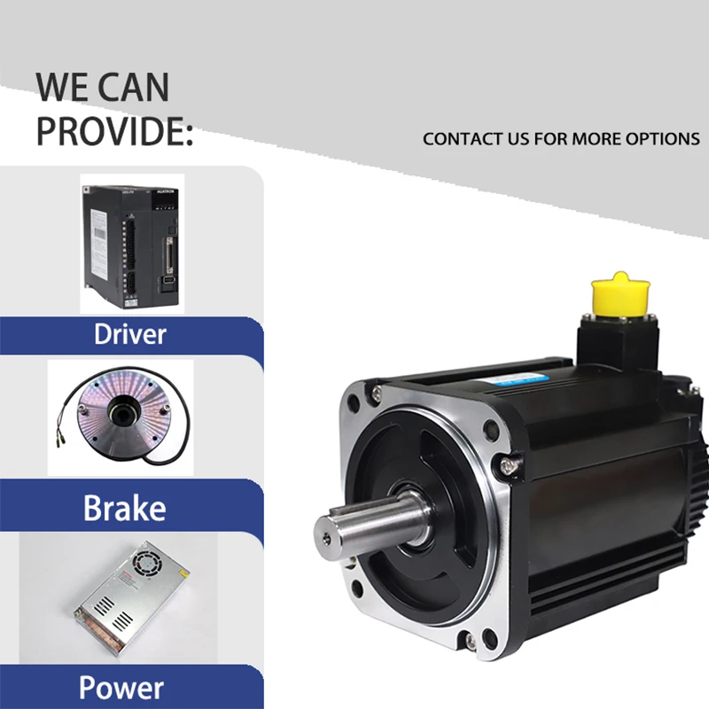 มอเตอร์เซอร์โว AC ขนาดใหญ่ 380V ความเร็ว 2500 รอบต่อนาที กำลัง 3.8 กิโลวัตต์ ขนาด 130 มม. รุ่น 130ASF-M38025 ได้รับการรับรองมาตรฐาน CE สำหรับส่วนประกอบ PLC