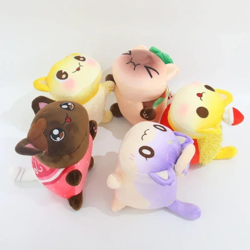 Lackadaisy ぬいぐるみニャー Aphmau コーラフライドポテトハンバーガーパン猫ぬいぐるみ人形睡眠ぬいぐるみ枕 Peluche クリスマスギフト