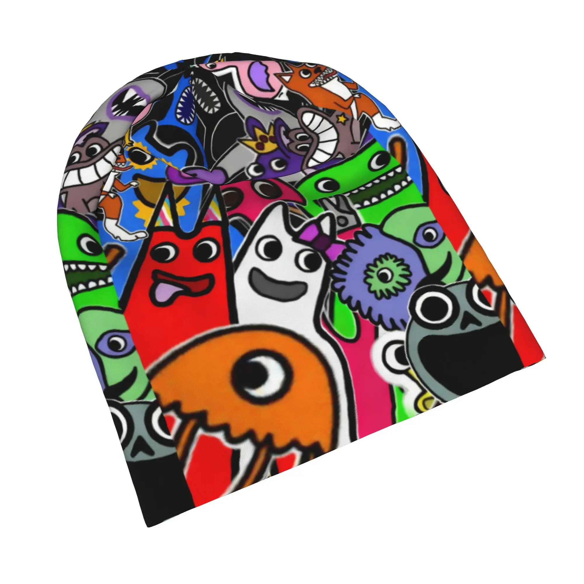 Gartens Banbans Horror Game Bonnet Hat Hip Hop Ski Horror Game Skullies Beanies Hat Men's Women's Warm Dual-use Cap