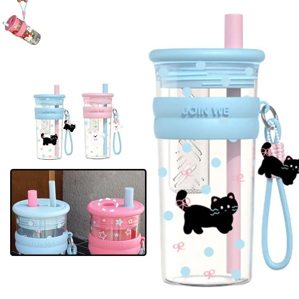 

Высококачественная соломенная чашка для милых щенков, 700 мл, пластиковая бутылка для воды большой емкости, дорожные чашки