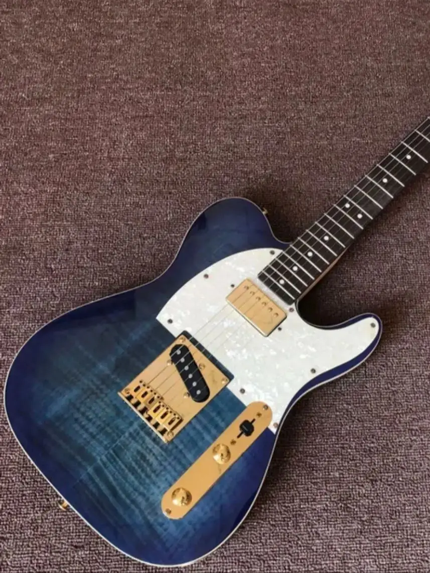 

Factory Customization New Blue Tele E Guitar 6String Beautiful Timbre