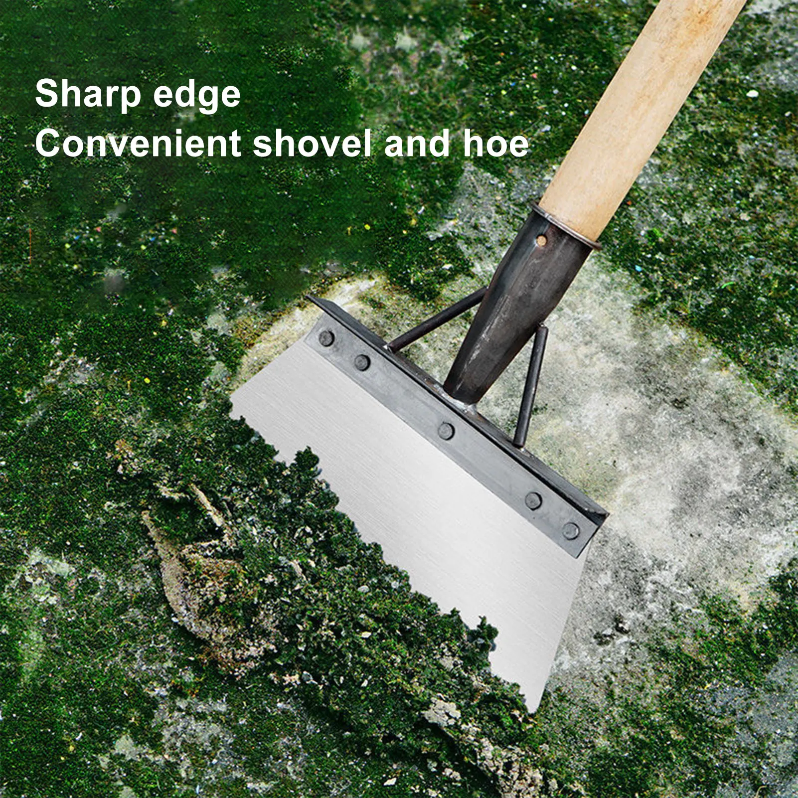 Outdoor Garden Cleaning Shovel High Hardness Rustproof Cleaning Scoop for Garden Courtyard Farm Use