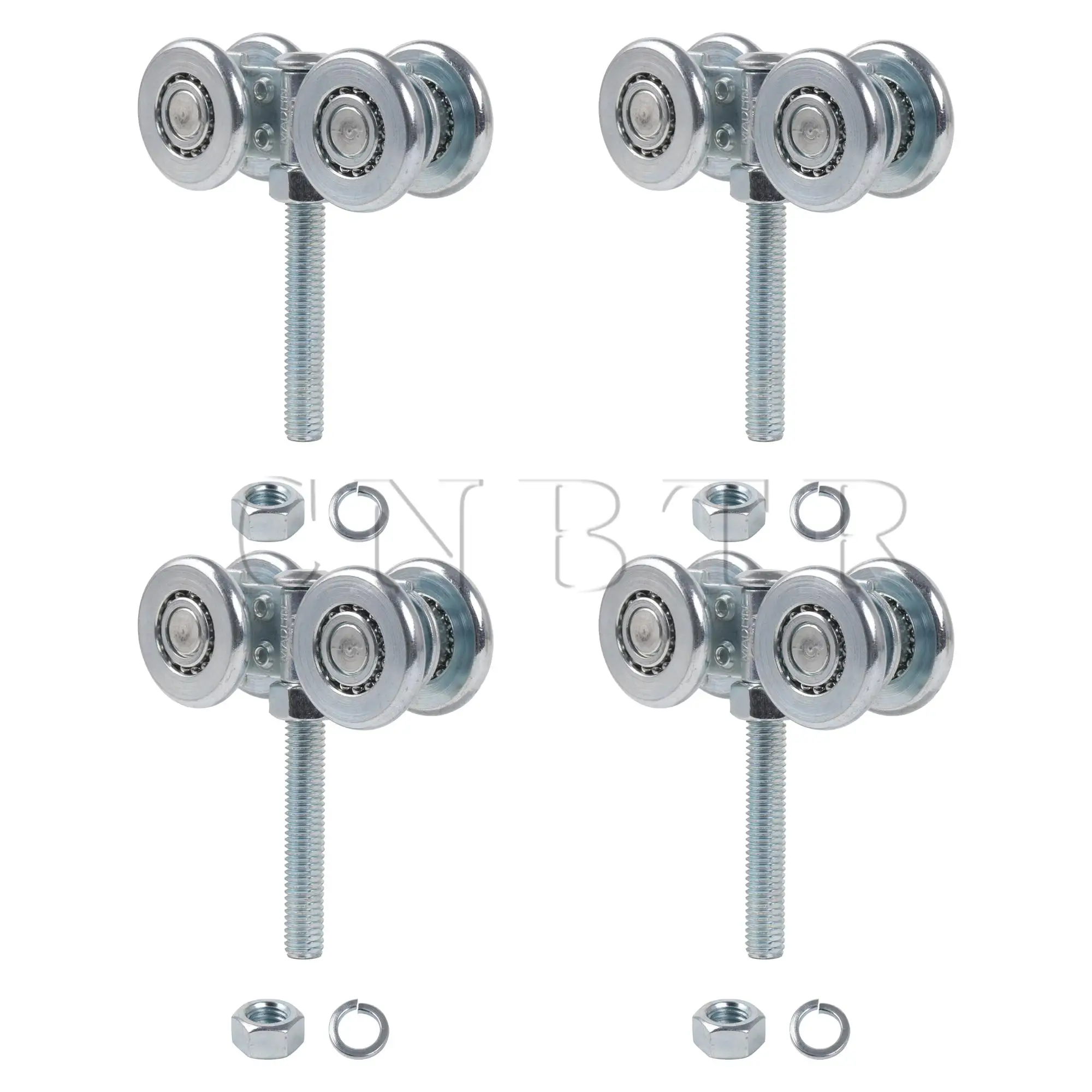 

CNBTR 4 Pieces 46mm Dia Rail Hanging Trolley Wheel for 35-45mm Kitchen Sliding Doors