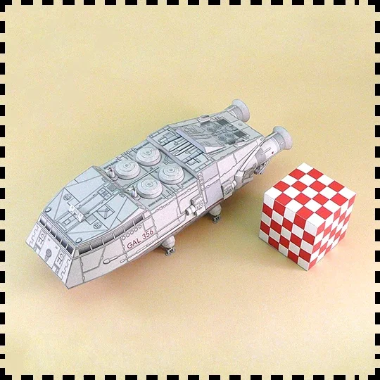 1:120 Scale Battlestar Galactica Colonial Shuttle DIY Handcraft Paper Model Kit Handmade Toy Puzzles