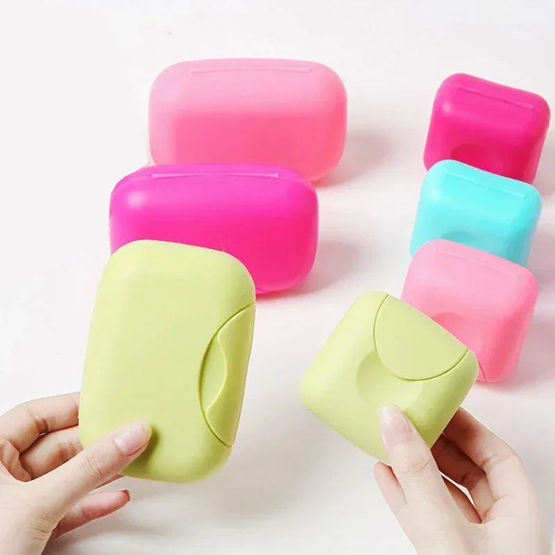 1Pcs Big/small Candy Color Portable Soap Dish Box Case Bath Bowl Plate Case Home Shower Travel Hiking Holder Container Soap Box