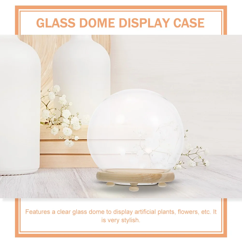 

Glass Dome Display Case 10cm Home Adornment Dried Flower Glass Preserved Decorative Mini Landscape Tabletop Gifts