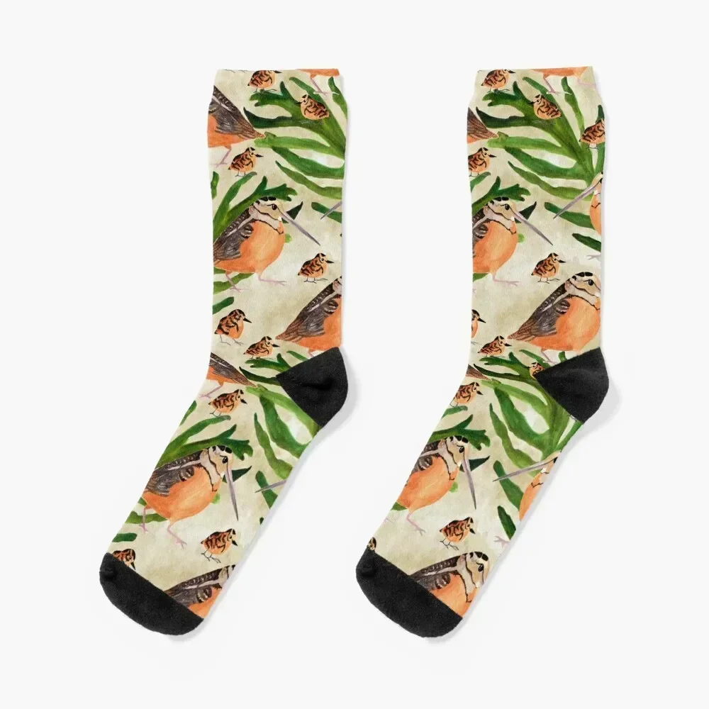 

Watercolour American Woodcocks Socks Antiskid soccer Sports Hiking boots Men's Socks Luxury Women's
