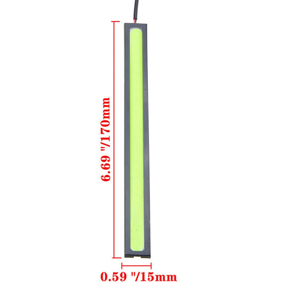 Luz LED para coche DC 12V conducción diurna antiniebla lámpara LED verde luz para correr tira de 12V carcasa de aluminio + COB de alta calidad