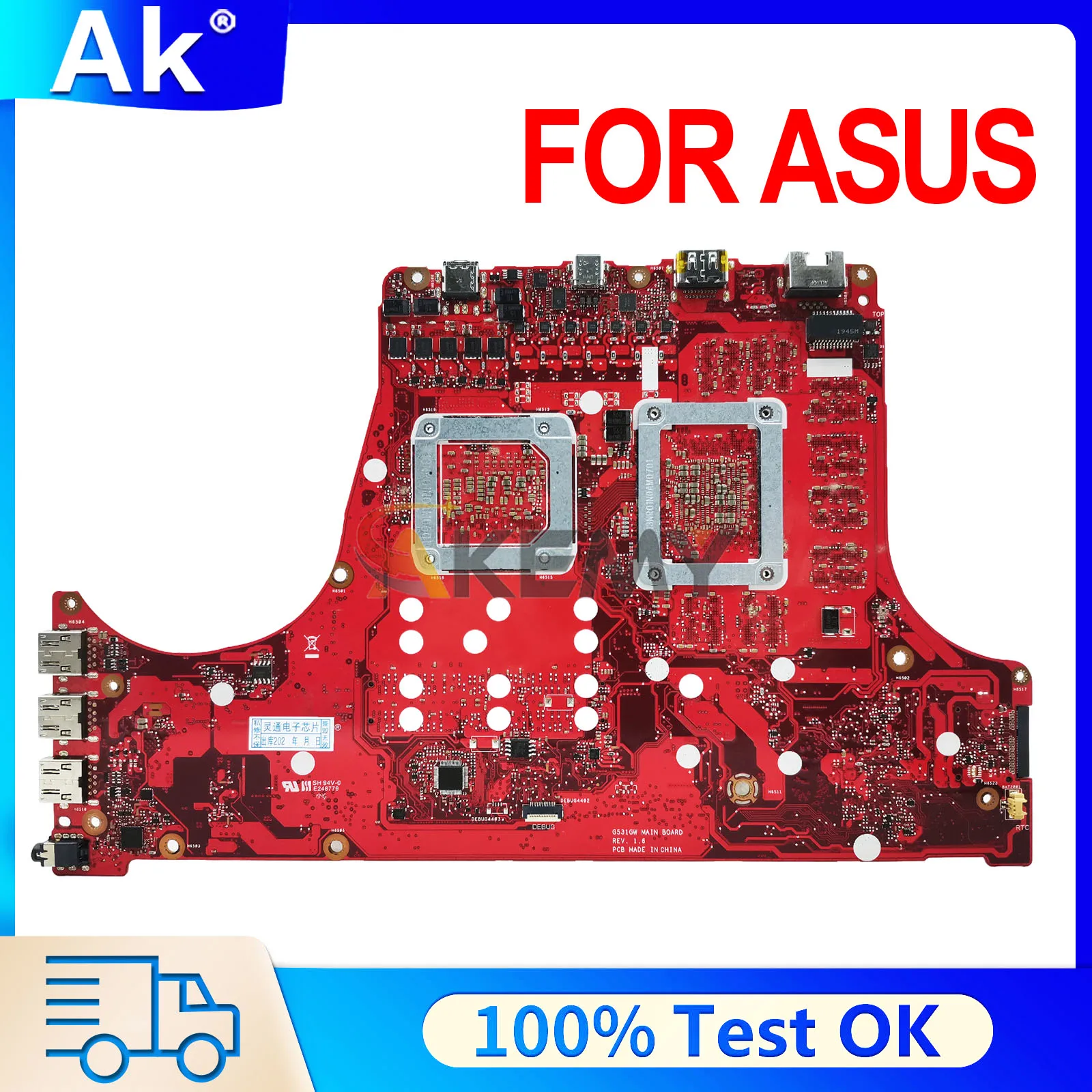

G531GW G731GW Mainboard For ASUS ROG G731GU G531GV G731GV G531GU Laptop Motherboard I5-9300H I7-9750H GTX1660TI/RTX2060/RTX2070