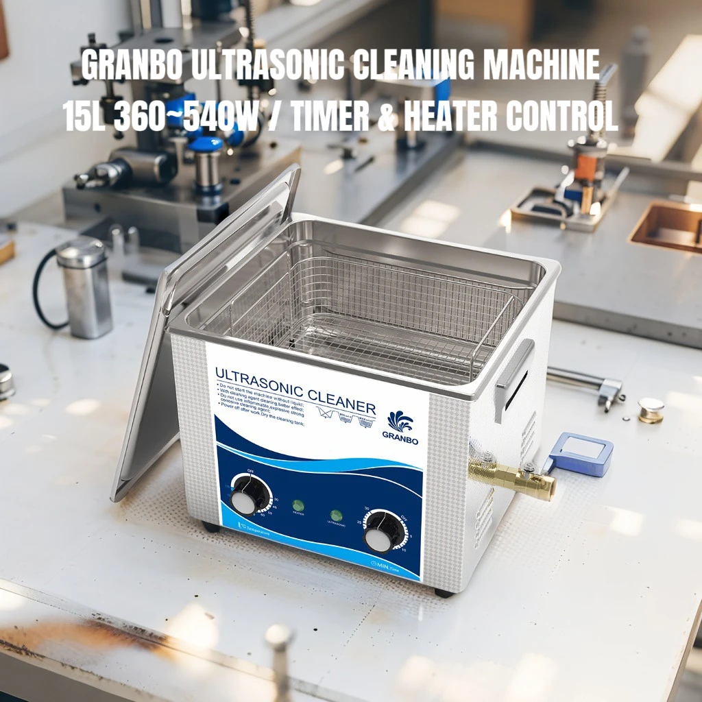 

Granbo 15L Ultrasonic Cleaning Machine 40kHz with Timer & Heater – Ideal for Electronics, 3D Models, and Printing Components