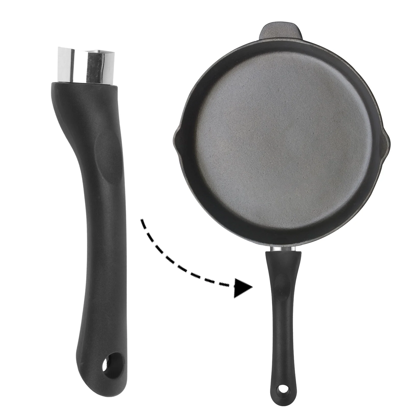 

Pot Handle Replacement Detachable Bakelite Anti-Scald Pan Handle Grip Stainless Steel Cooking Pot Universal Milk Pan Frying