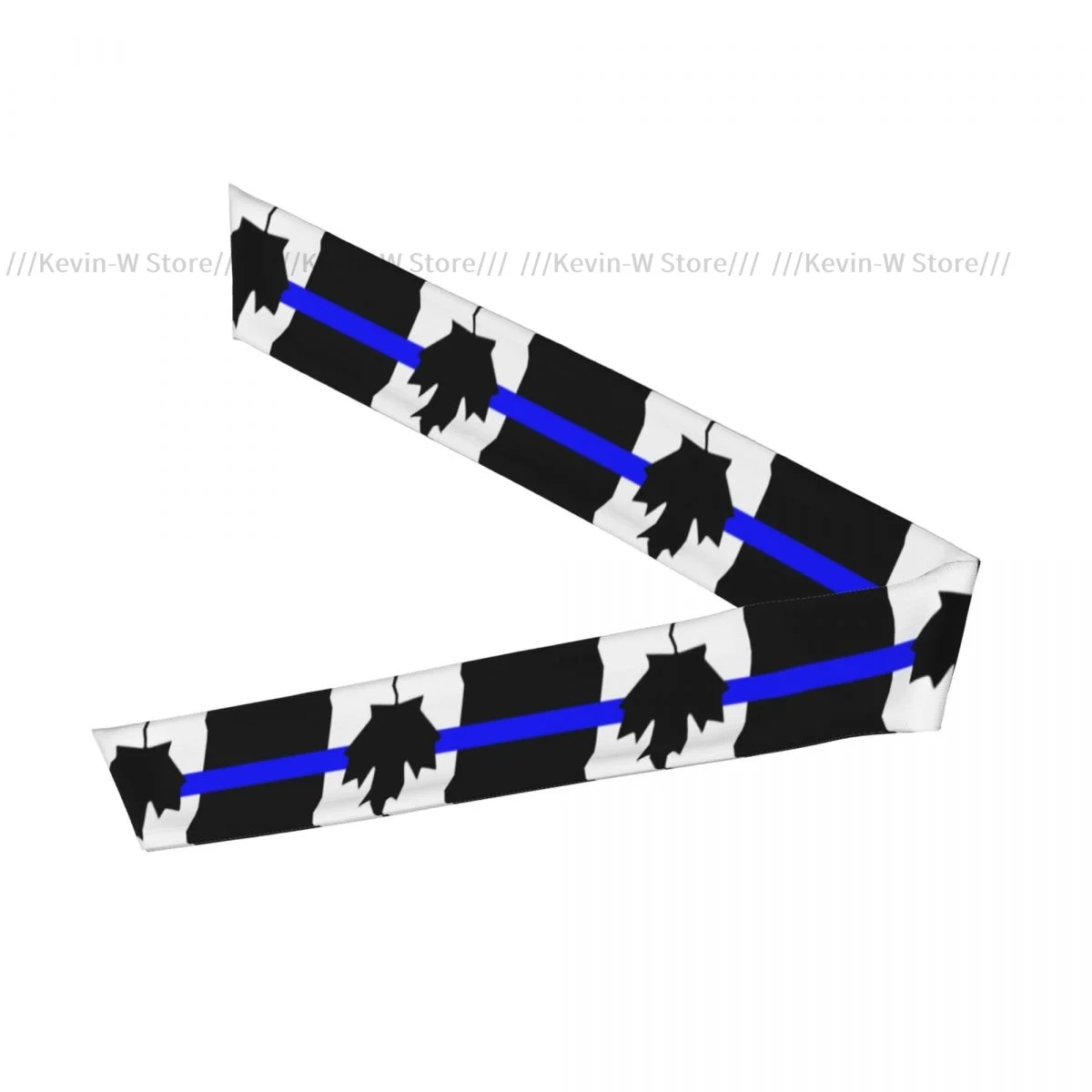 Head Tie Sports Headband Flag Of The Thin Blue Line In Canada Athlete Sweatbands Head Wrap For Working Out Running Yoga