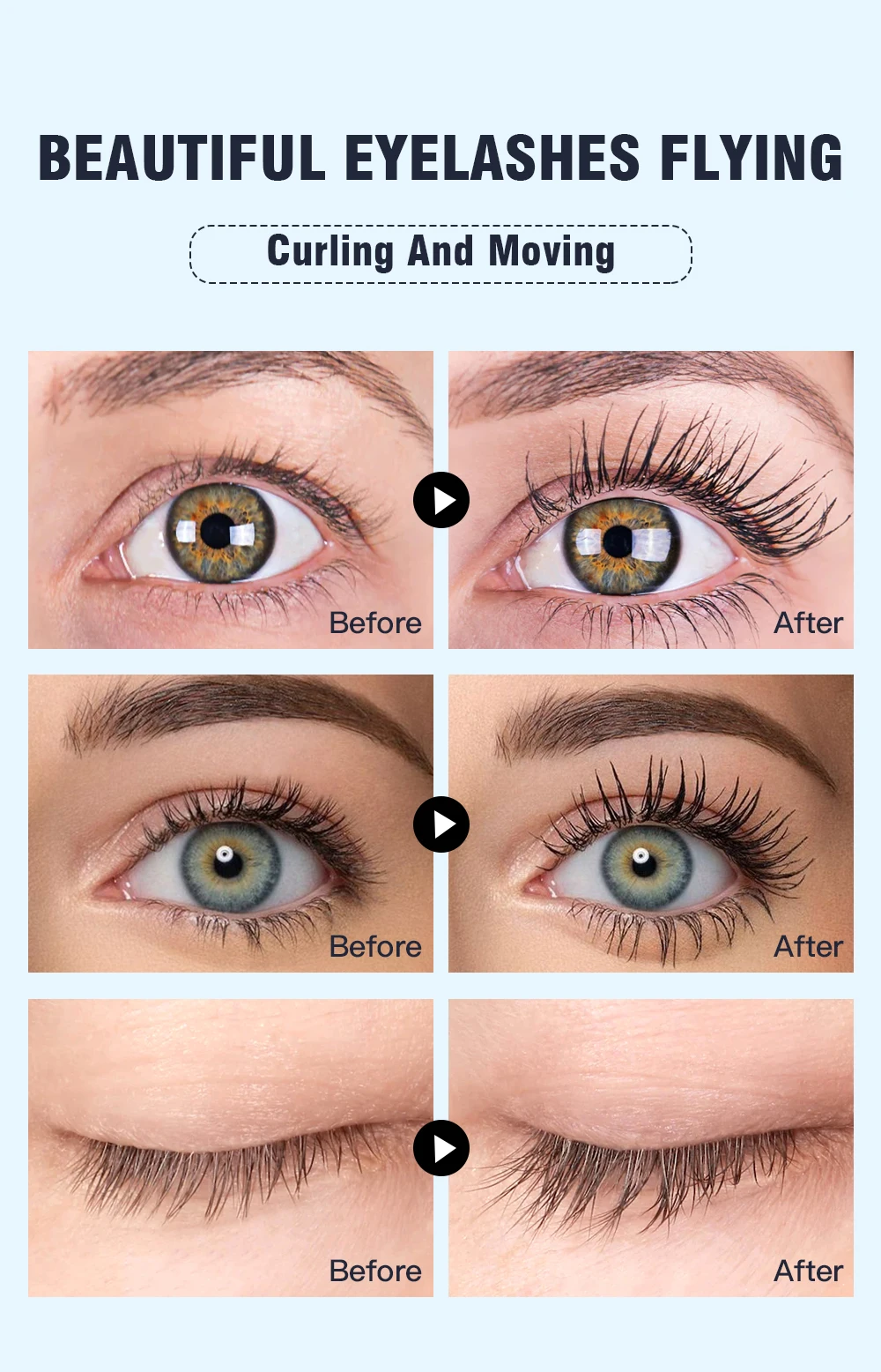 QIBEST Wimpernwachstumsserum Feuchtigkeitsspendendes Flüssiges Wimpernserum Verlängerndes Make-up Volleres Augenbrauenserum Wimpern-Kosmetik – Detail 2