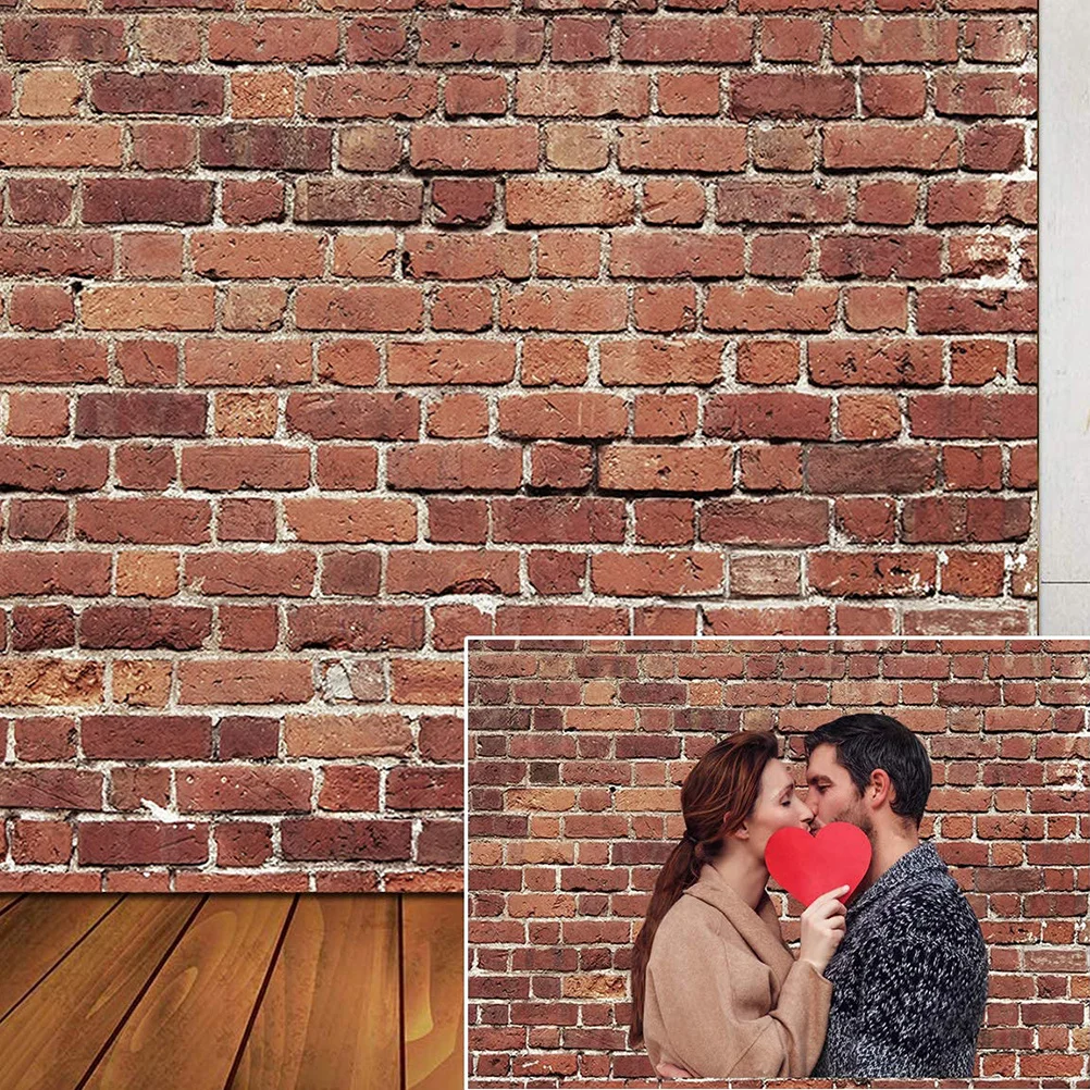 

Retro Red Brick Wall Background Unique Pattern For Photography Party Decor Brick Backdrop Prop Wall Hanging Tapestry Cloth