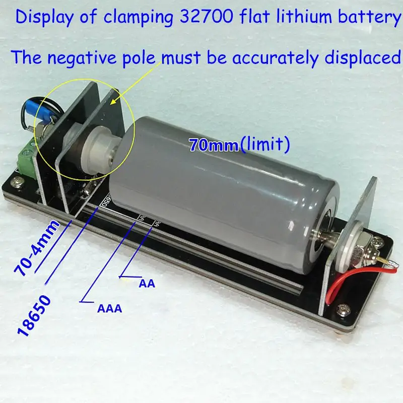 Capacity Tester Holder 4-wire 5A-10A Terminal Wiring Battery Test Stand for 32650,18650,26650,32700 AA, AAA Battery держатель