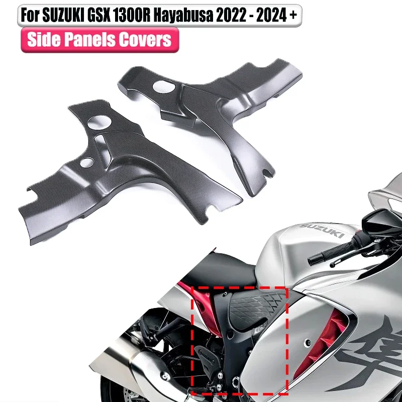 

For SUZUKI GSX 1300R Hayabusa 2022 2023 2024 +Full Carbon Fiber Side Panels Covers Frame Fairing Kit Motorcycle Accessories