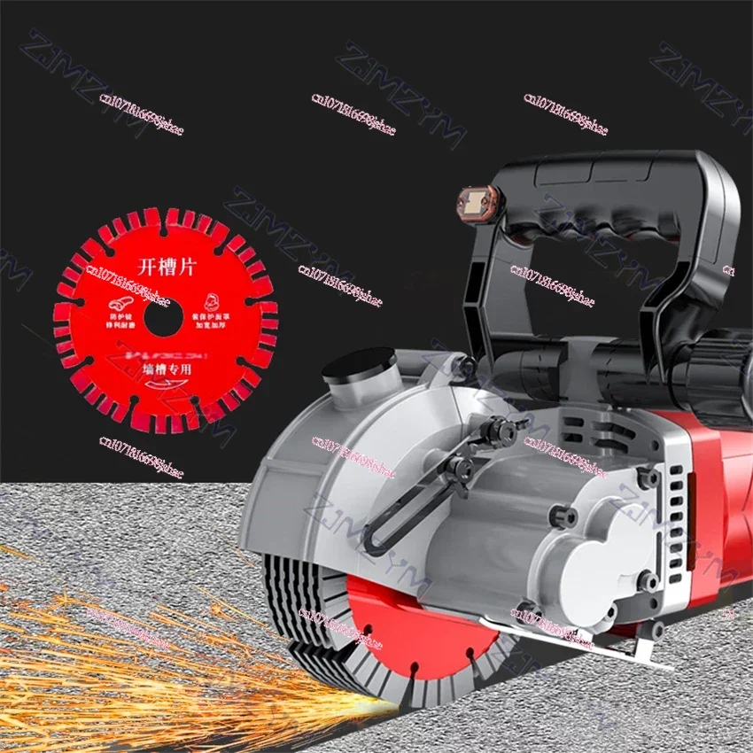 Groove Slotting Machine 220VKCJ-001 Electric Wall Chaser Handheld Laser Slotting Machine Brick Wall Cutting Machine Concrete