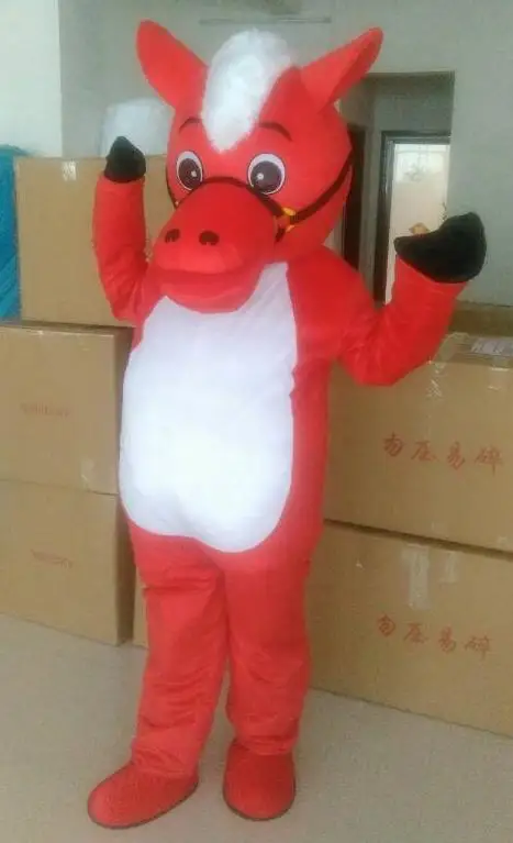 Cartoon Horse Mascot Costumer Halloween Doll Horse Cosplay Costumer Birthday Character Outfit Attractive Party Fancy Dress Adult