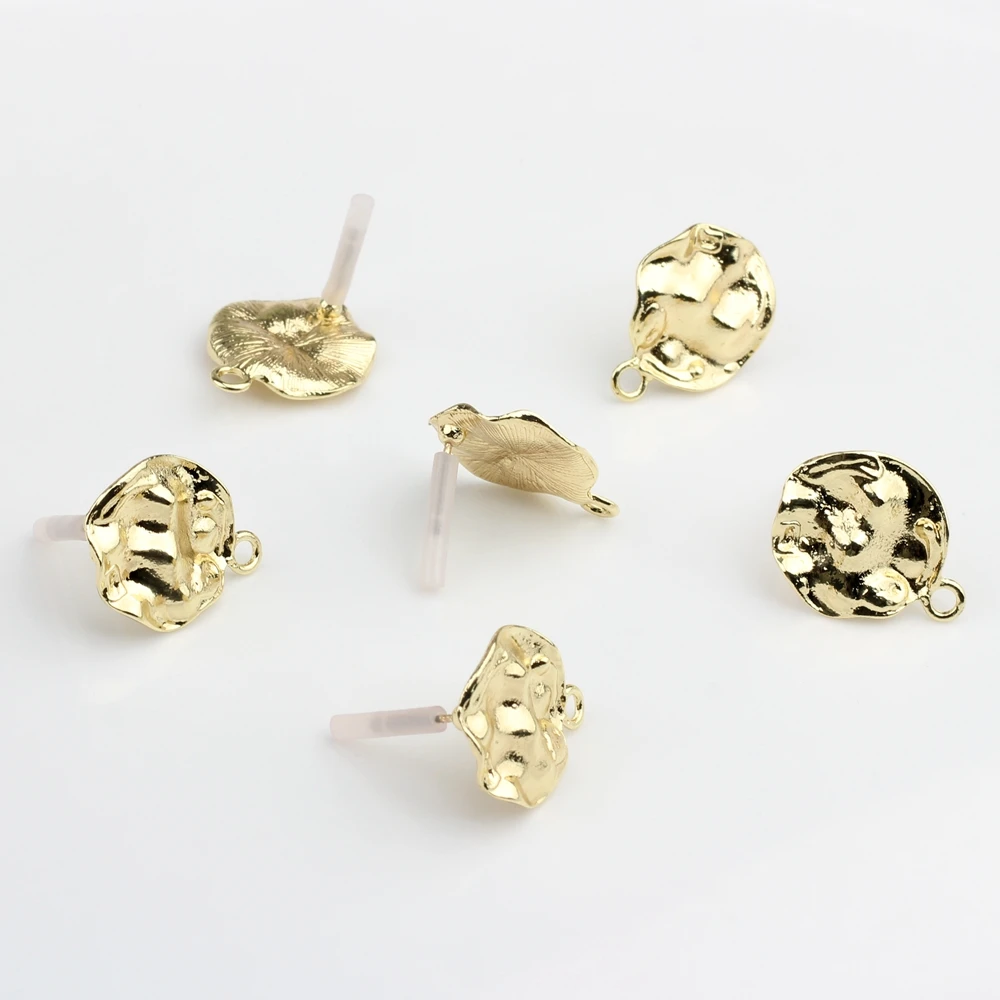 Zinc Alloy Retro  Simple Round Base Earrings Connectors 6pcs/lot For DIY Drop Earrings Jewelry Making Accessories