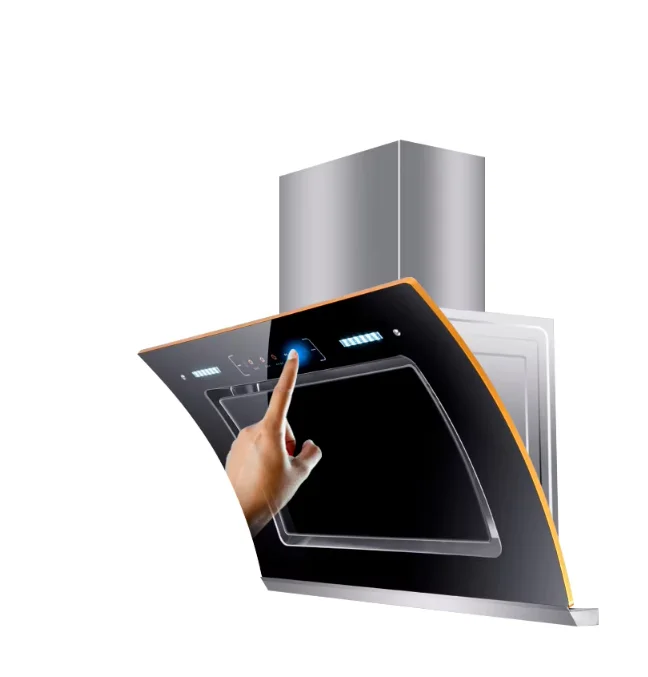 Wholesale Large Digital Ceiling Side New Smart Electric Kitchen Hood Stainless Steel Range Hoodfor Home Hotel Kitchen Appliance