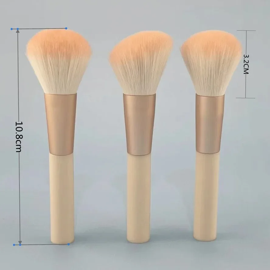 Brosse de toilettage en fibre de style court portable, outil de maquillage, fard à joues en poudre, grand