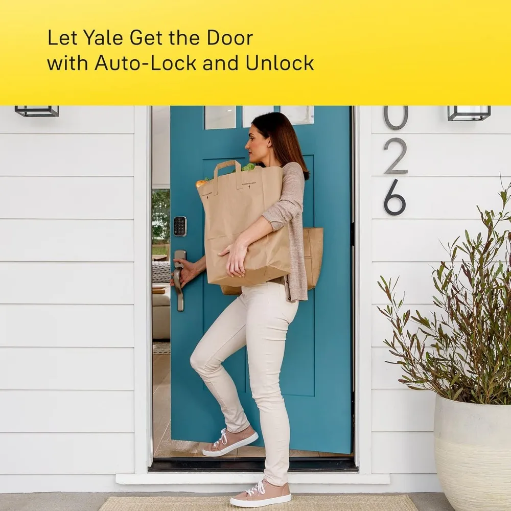 Assure Lock 2 Plus nachtschoot met Wi-Fi Connect, zwart suède, voor vakantie-huurhosts, YRD450-N-CB1-BSP