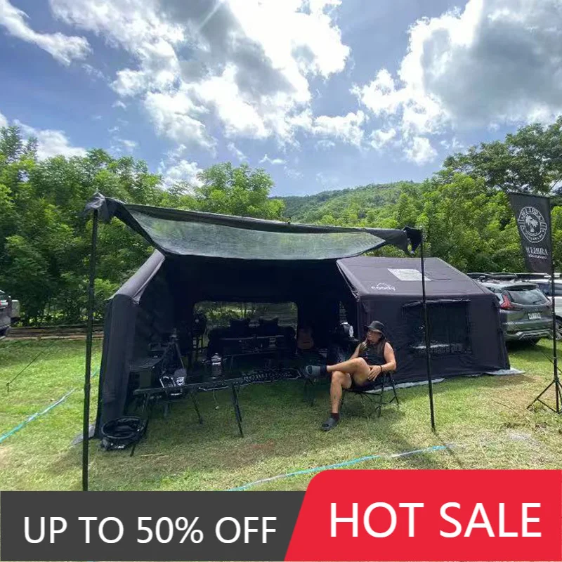 Coody 10.0+ Black Inflatable Foyer Air Tent 3-6 Person Factory Direct Portable Folding Family Outdoor Camping Tent