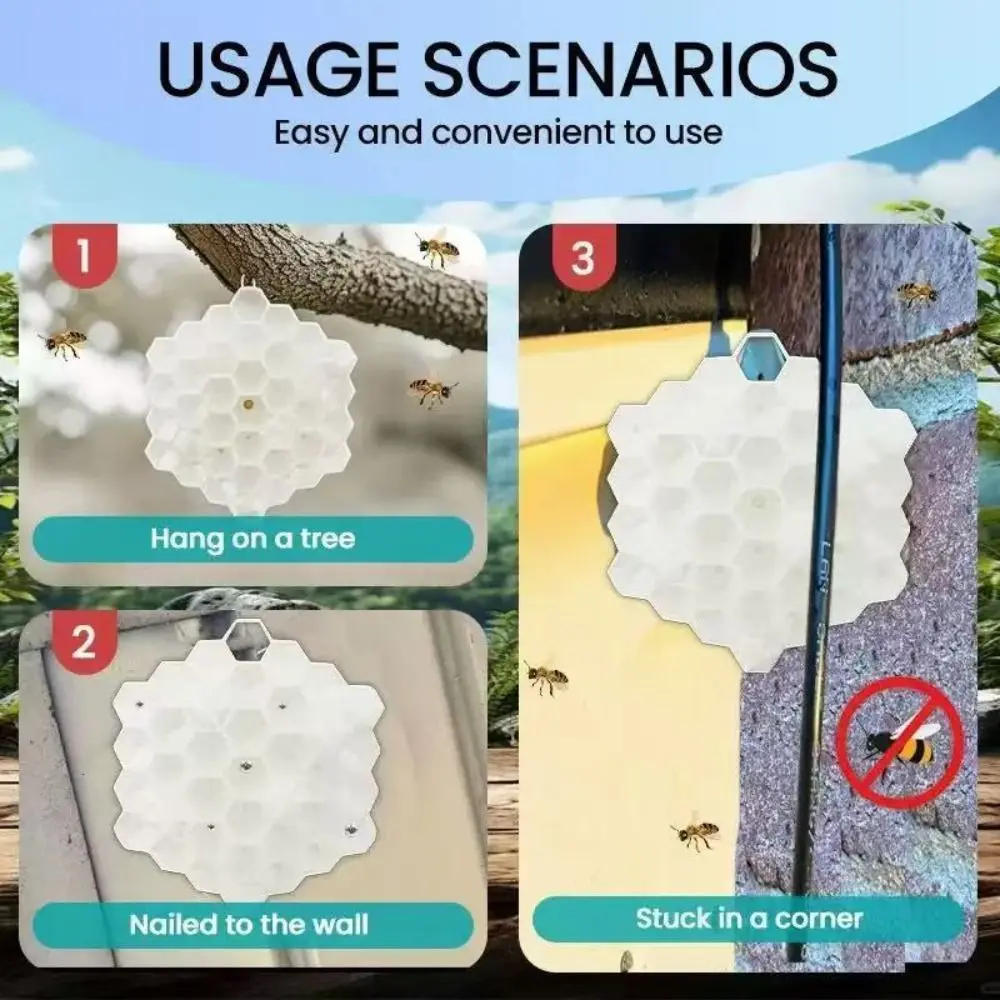 Effective Plastic Wasp Deterrent Realistic Hanging Simulated Honeycomb Durable 3D Wasp Repellent Garden