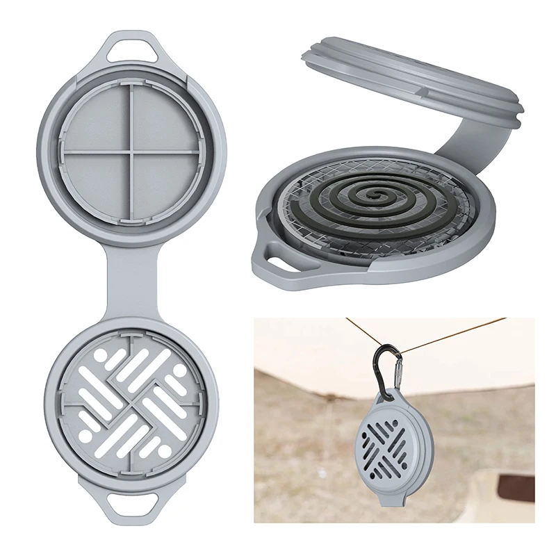 Suporte de bobina de mosquito leve e compacto, suporte de incenso de silicone ao ar livre para pátio, piscina, acessório de acampamento e caminhada