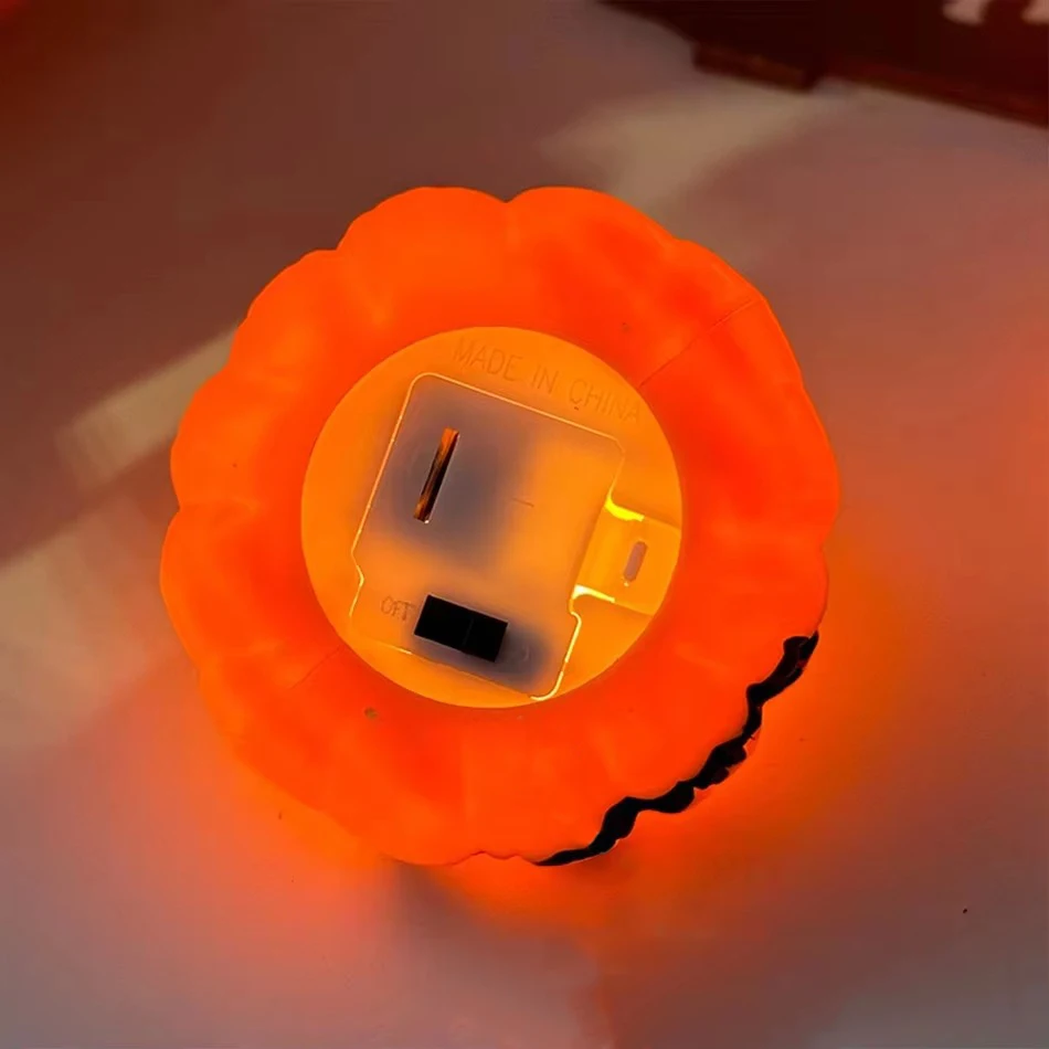 LED Pumpkin Lamp Warm Light Jack O Lantern Halloween Table Decoration Indoor Bar Party Atmosphere Candle Lights