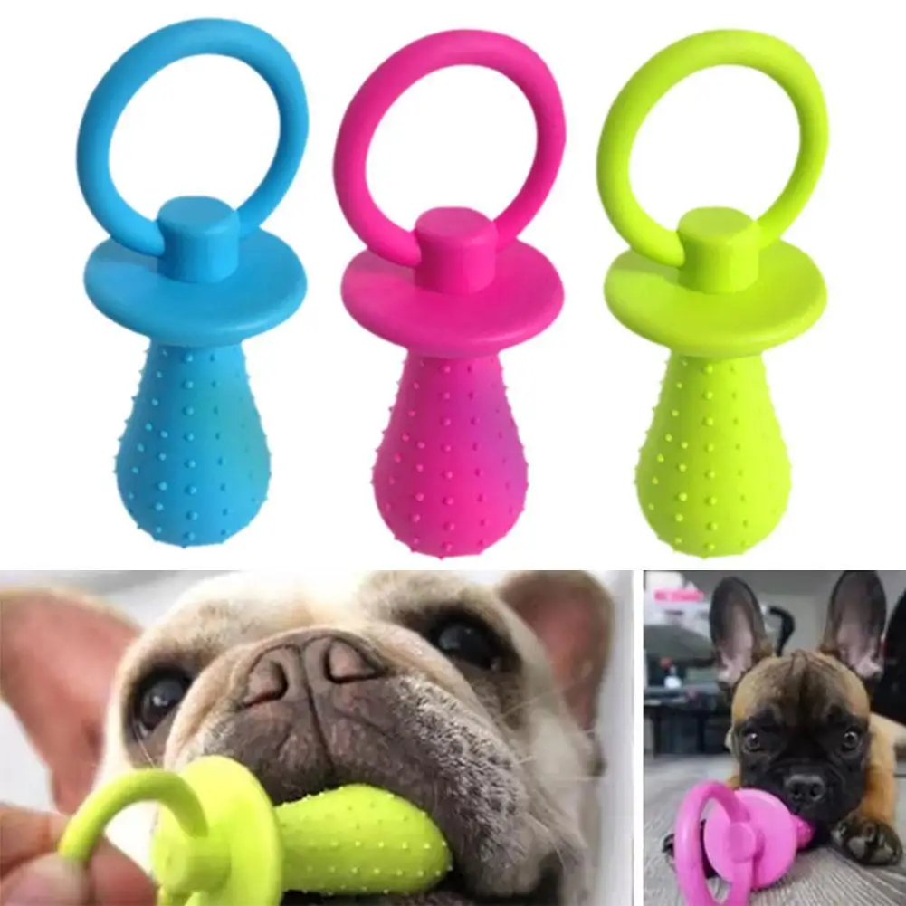 Pet Pacifier Rubber Toys Small Dogs Rubber Resistance To Bite Toy Dog Cat Chew Toys Pet Supplies Perros Accesorios