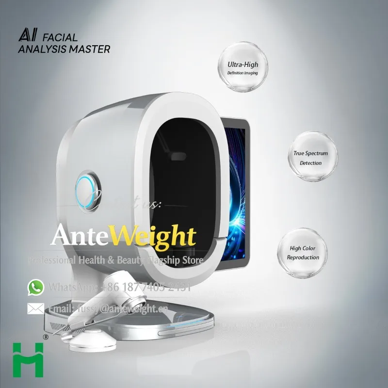 Professional Desktop Skin Analyzer for Salons Instant Diagnostic Facial Scanner with Detailed Skin Report for Commercial Use