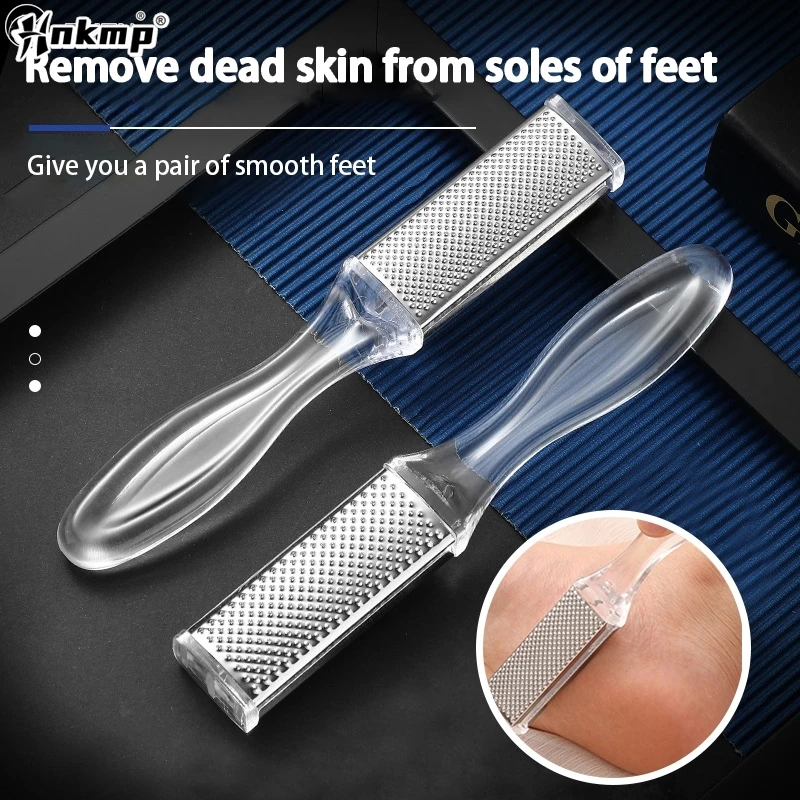 1Pcs Hard Dead Skin Remove Plastic Stainless Steel Transparent Callus Pedicure Foot Grater Scrubber Tool Rasp Exfoliating Tools