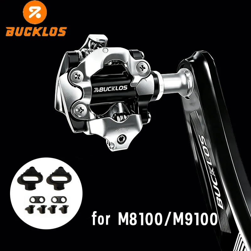 bucklos-for-spd-system-self-locking-bike-pedals-for-m8100-m9100-mtb-bicycle-clipless-pedals-anti-slip-durable-bicycle-pedals