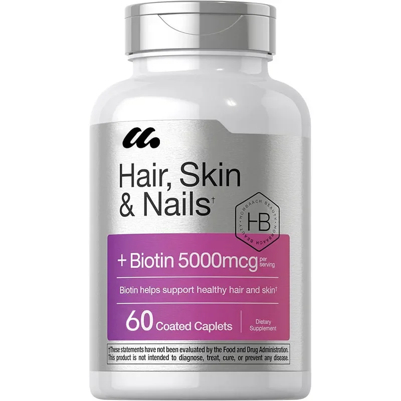 Hair, skin, and nail vitamins | Contains biotin and collagen | Men's and women's supplements | Non genetically modified