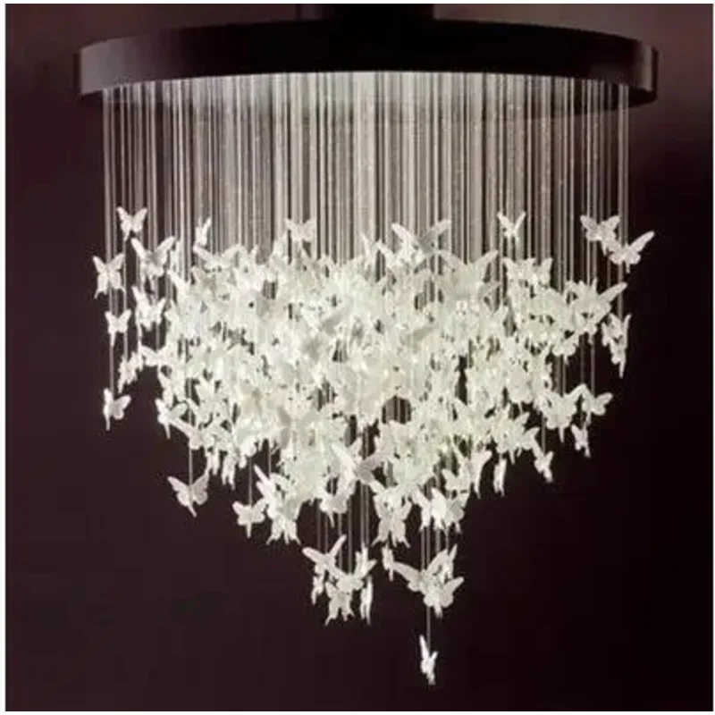 Butterfly Chandelier Foreign Resin Angel Bedroom Music Restaurant Bar Cloakroom Living Room American Retro Italy