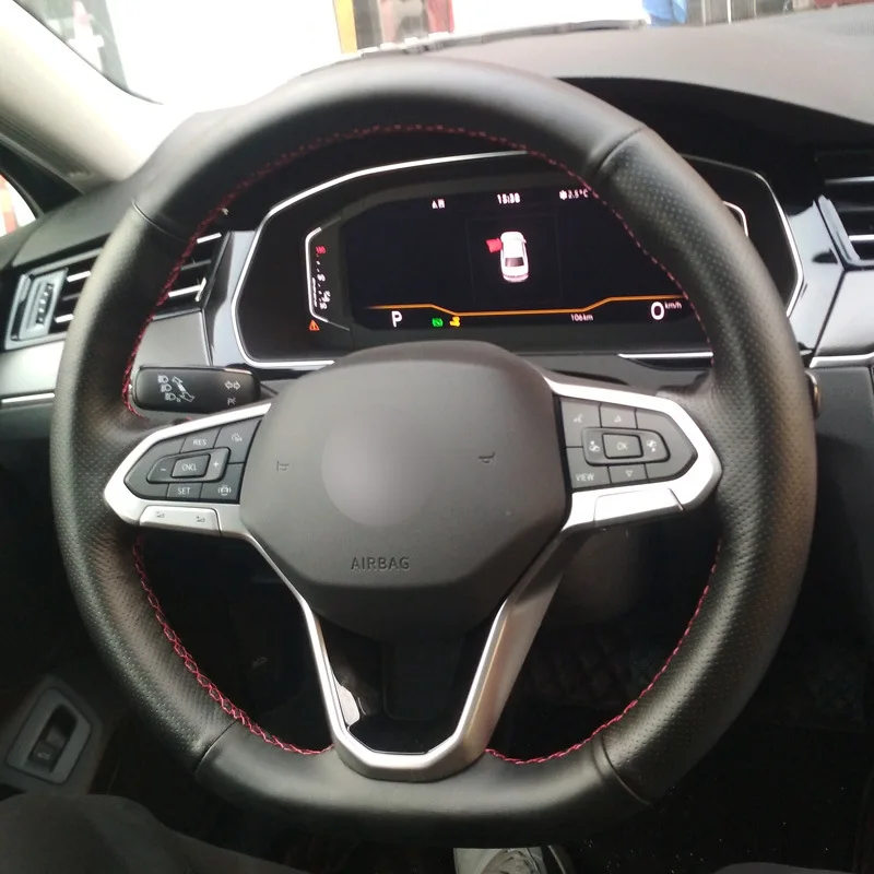 

Suitable For Volkswagen TaingolfGolf Polo Microfiber Leather Hand-Stitched Steering Wheel Cover