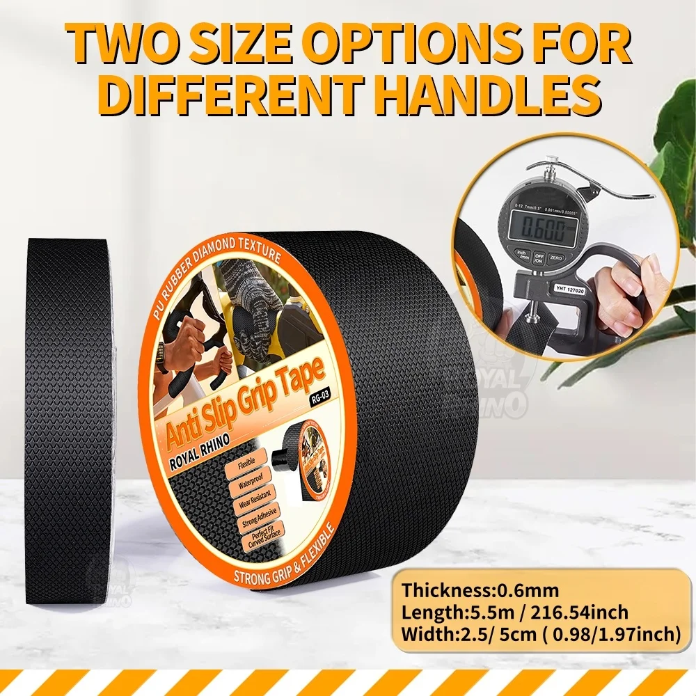Black Strong Adhesive Rubber Anti Slip Grip Tape Ultra Thin Safety Pad For Stairs Handles Tools Smooth Surfaces Enhancing Safety