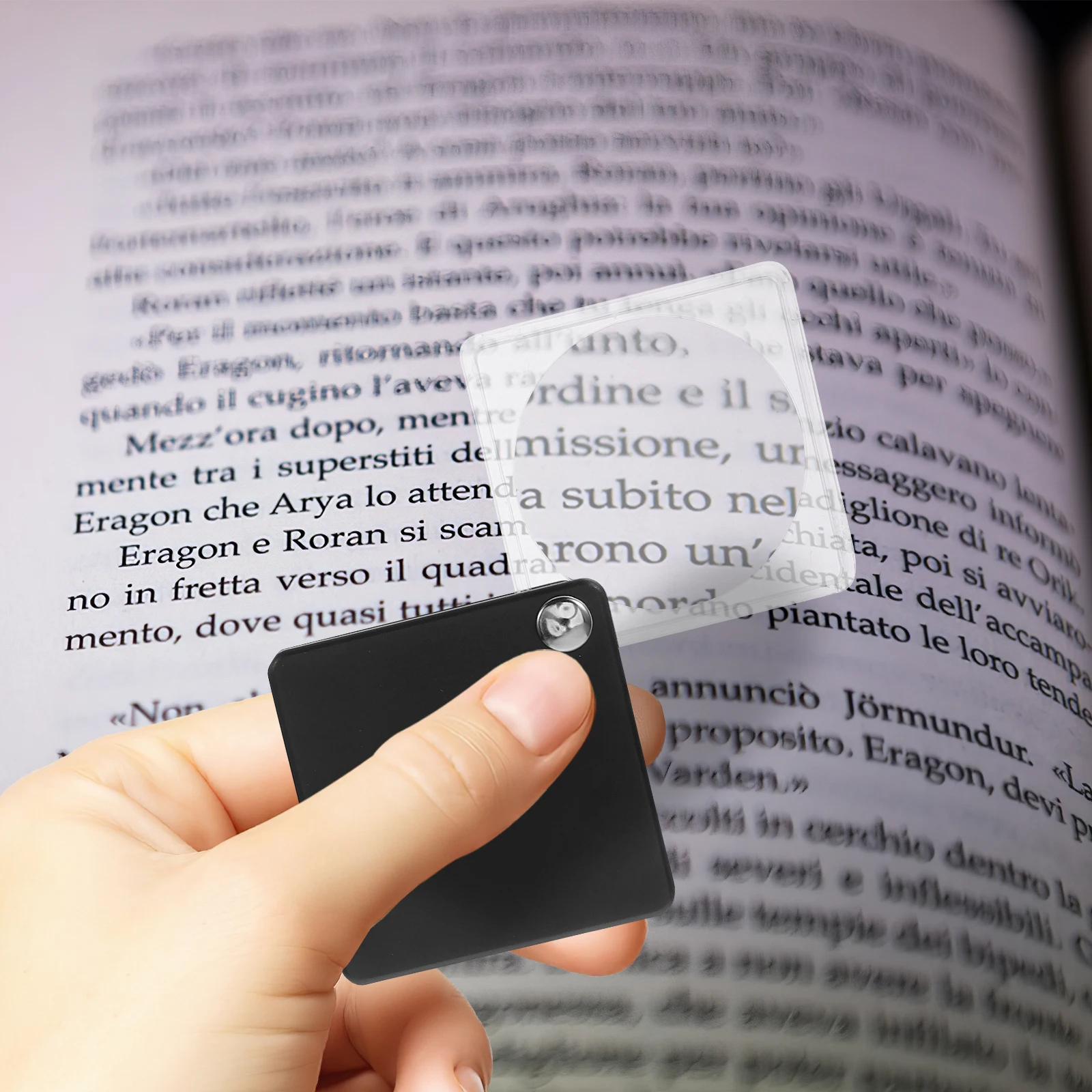 2Pcs Square Handheld Foldable High Definition Small Pocket Acrylic Tool Pocket Magnifier for Repair Metal Work