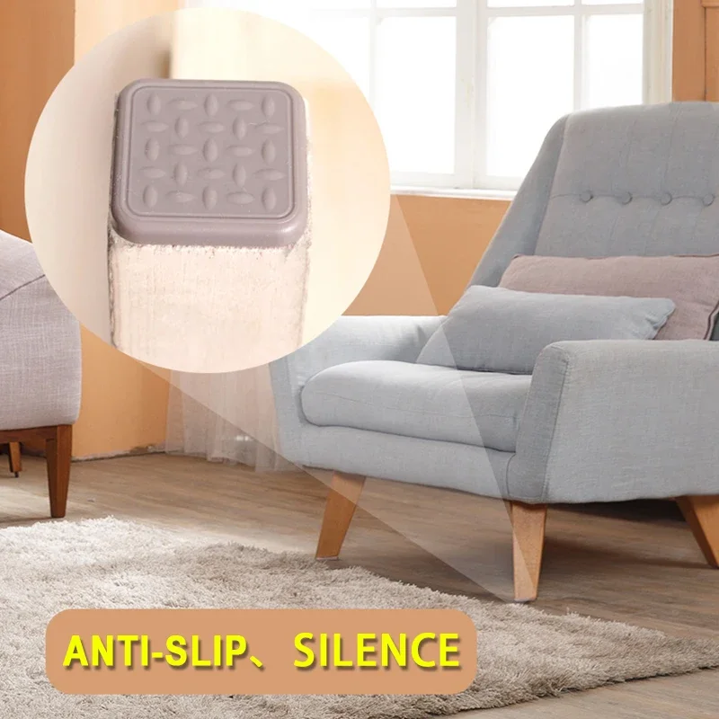 Self-adhesive Table Chair Foot Pads Table Legs Furniture Leg Rug Anti Scratch Floor Protector Covers Anti Slip Mat 8/16PCS