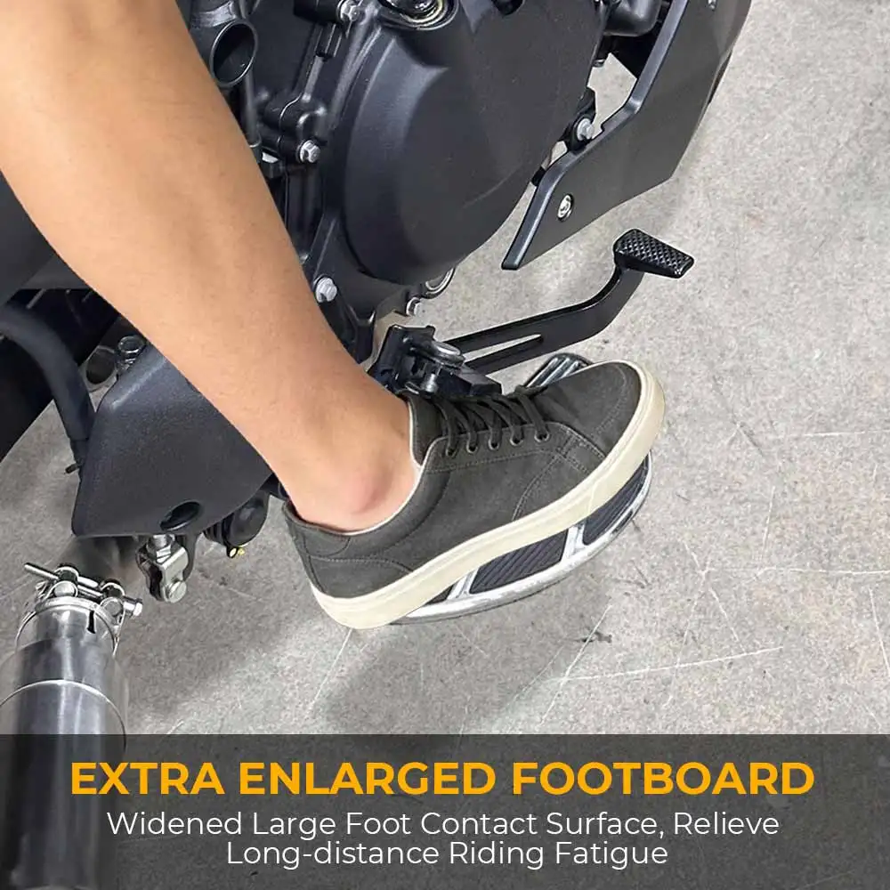 Aluminum Front Rider Foot Rest Pegs Motorcycle Accessories Wide Floorboards Compatible With Kawasaki Eliminator 500 ABS SE 24-26 4