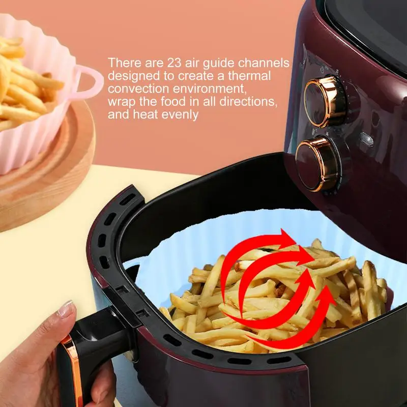 Square Airfryer Liners Heat-resistant Baking Basket Kitchen Grill Tray Reusable Baking Pot Oven Tray Household Baking Accessory