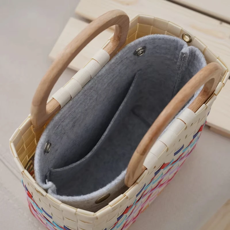 حقائب مكياج نسائية لمستحضرات التجميل، حقيبة إدراج من اللباد، منظم محفظة اللباد - حقيبة بطانة داخلية لحقائب الكتف وحقائب اليد وحقائب اليد