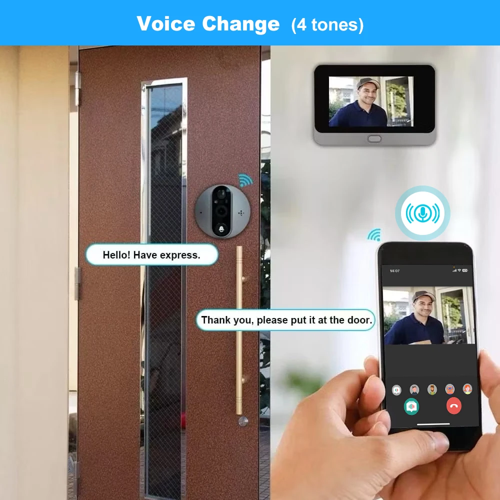 Tuya peephole door camera product view 5