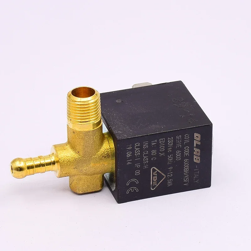 AC 220V 230V ITALY OLAB 6000BH/K5FV Solenoid Valve Brass Steam Hot Water Valve Normally Closed Valve for Coffee Maker Machine