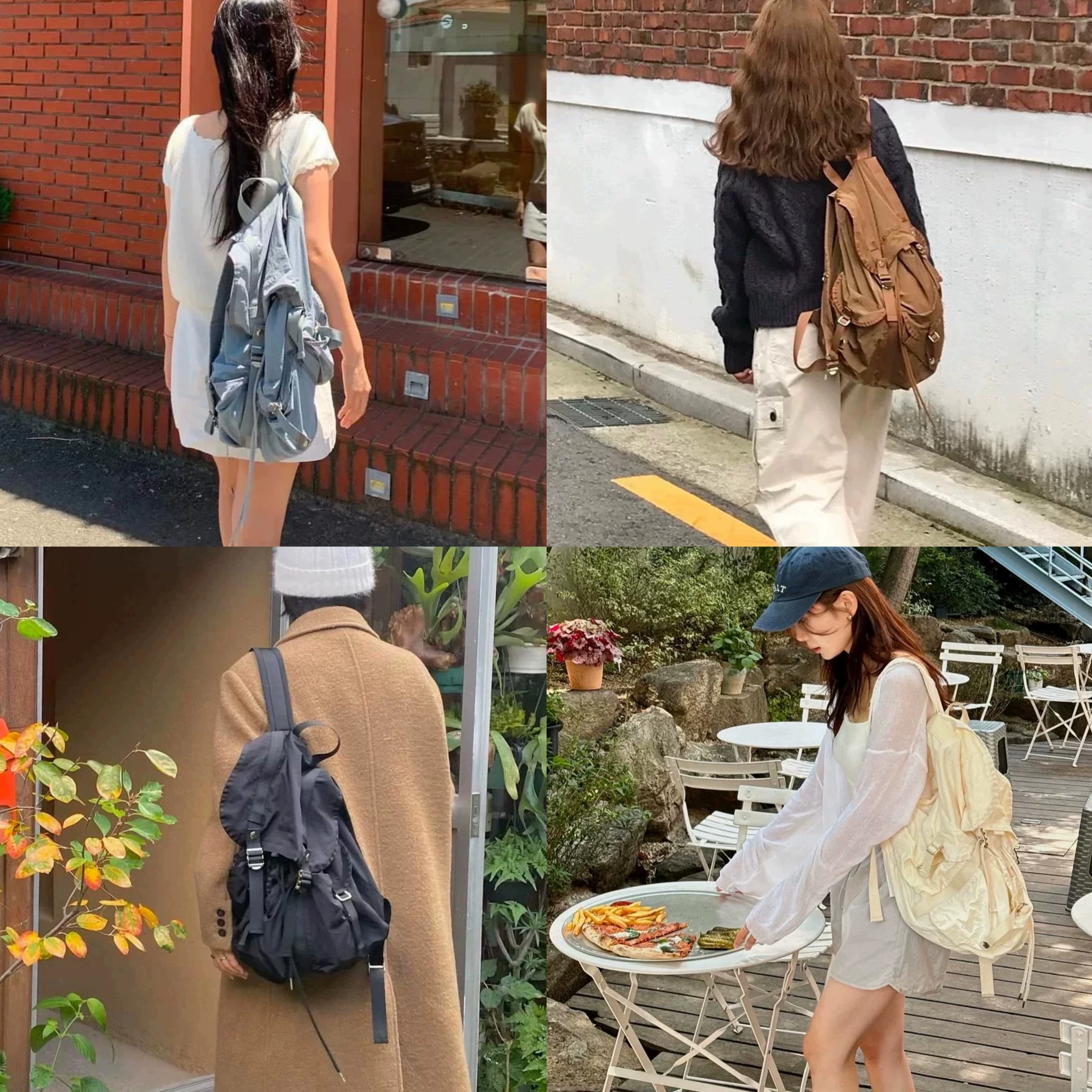 Smoothmood 2026 New Nylon Leisure Backpack Large Capacity Shoulder Bag Soft Handle Canvas  Youth Unisex Casual Backpack